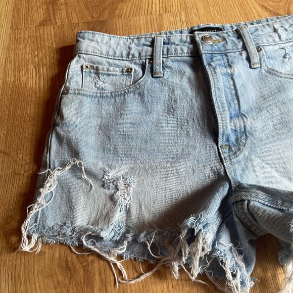Free Assembly Light Blue Distressed Jean Shorts - Picture 2 of 6